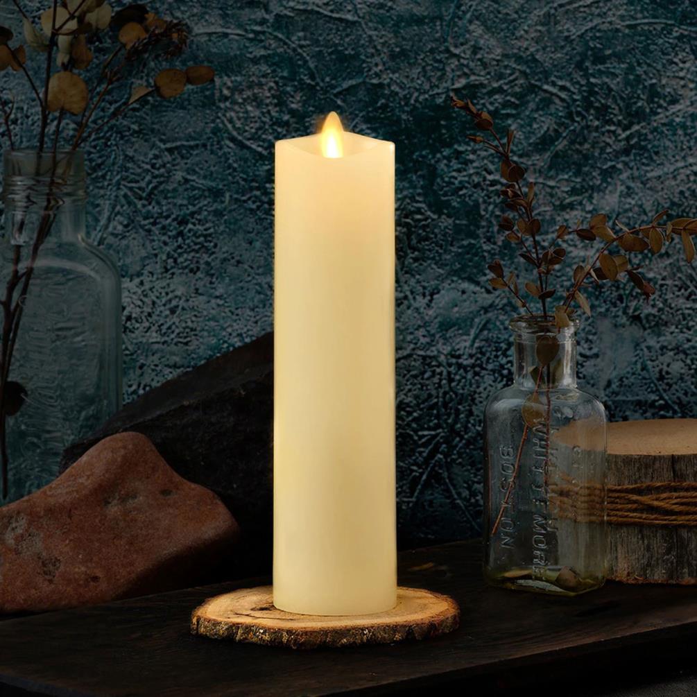 Luminara Ivory LED Pillar Candle 20cm x 5cm Extra Image 1